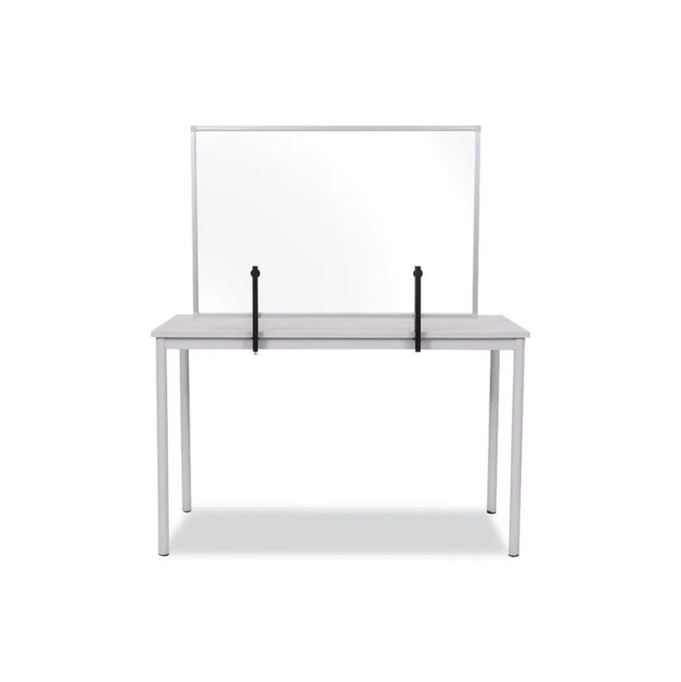 MasterVision Protector Series 35.4 in. x 0.16 in. x 23.6 in. Glass Aluminum Desktop Divider - Clear (1/Carton)