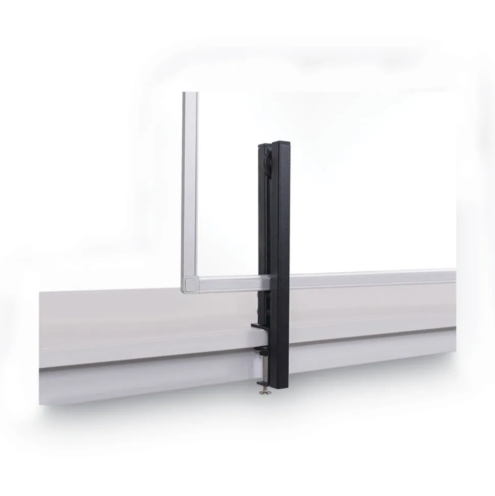MasterVision Protector Series 40.9 in. x 0.16 in. x 27.6 in. Glass Aluminum Desktop Divider - Clear (1/Carton)