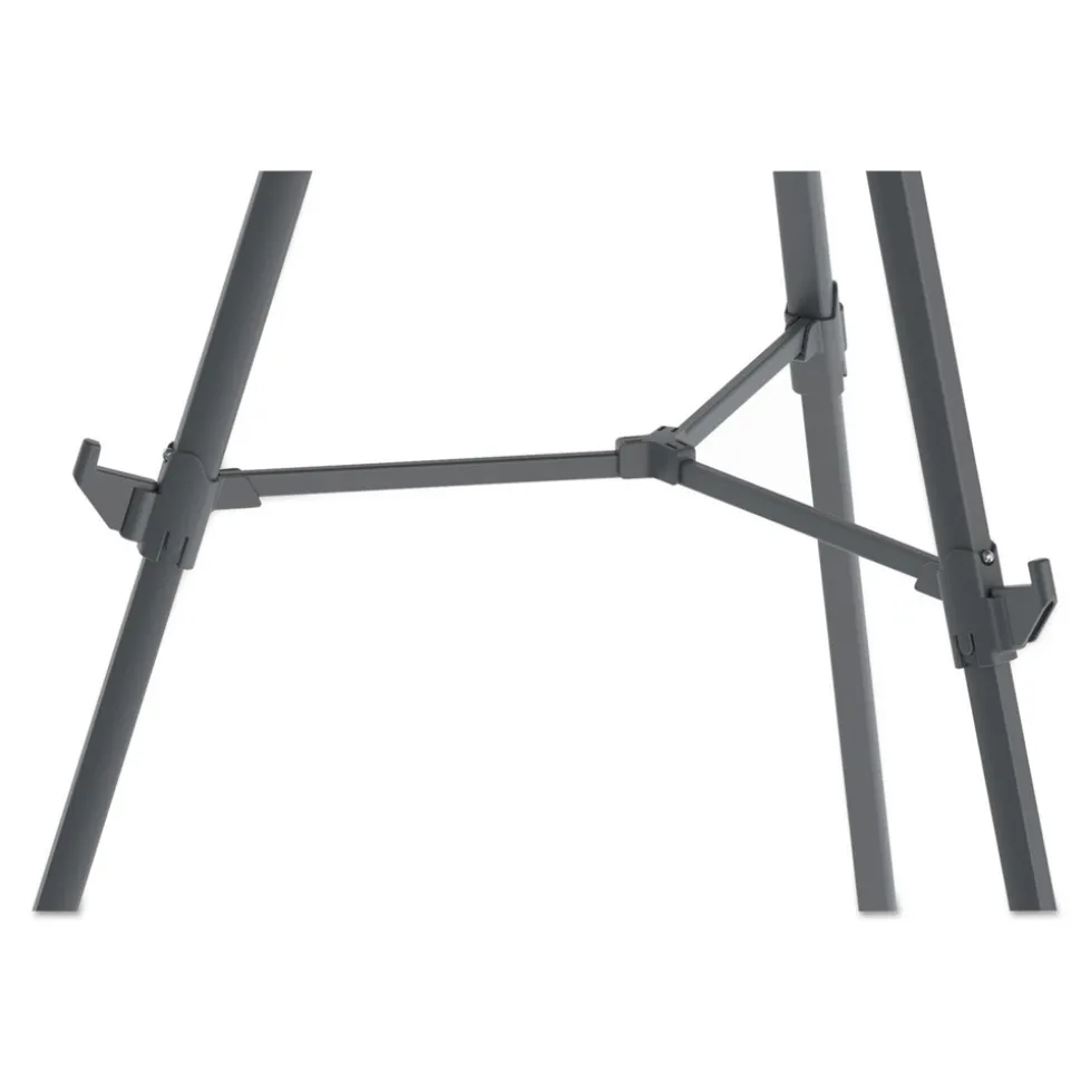 MasterVision Quantum Heavy Duty 35.62 in. - 61.22 in. Plastic Display Easel - Black