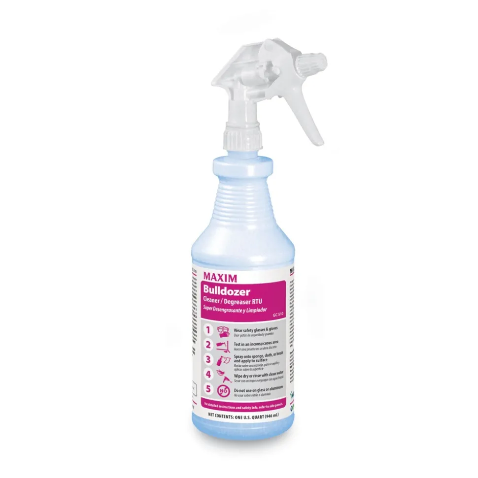 Maxim Bulldozer 32 oz. Safe-to-Ship Cleaner/Degreaser RTU - Lemon Scent (6/Carton)