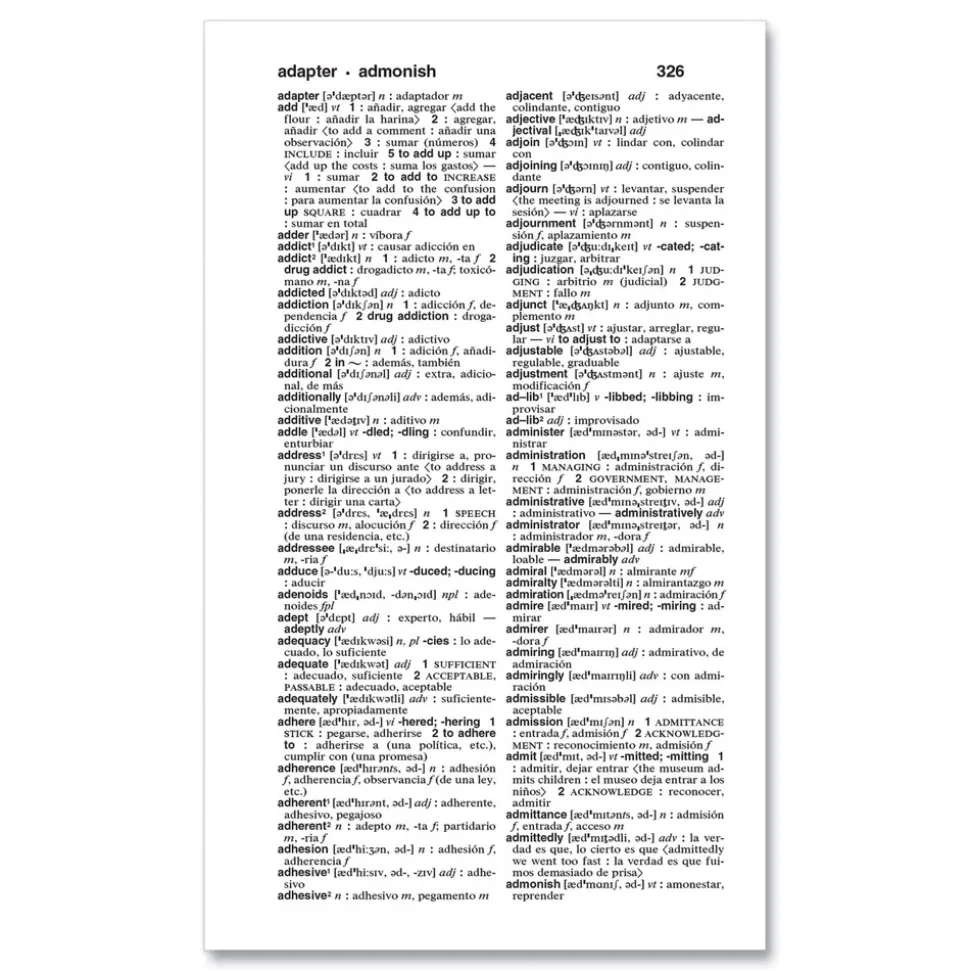 Merriam Webster 928 Pages Paperback Spanish-English Dictionary