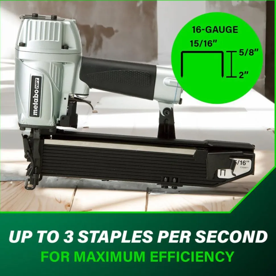 Metabo HPT N5021AM 16-Gauge 15/16 in. Wide Crown Stapler