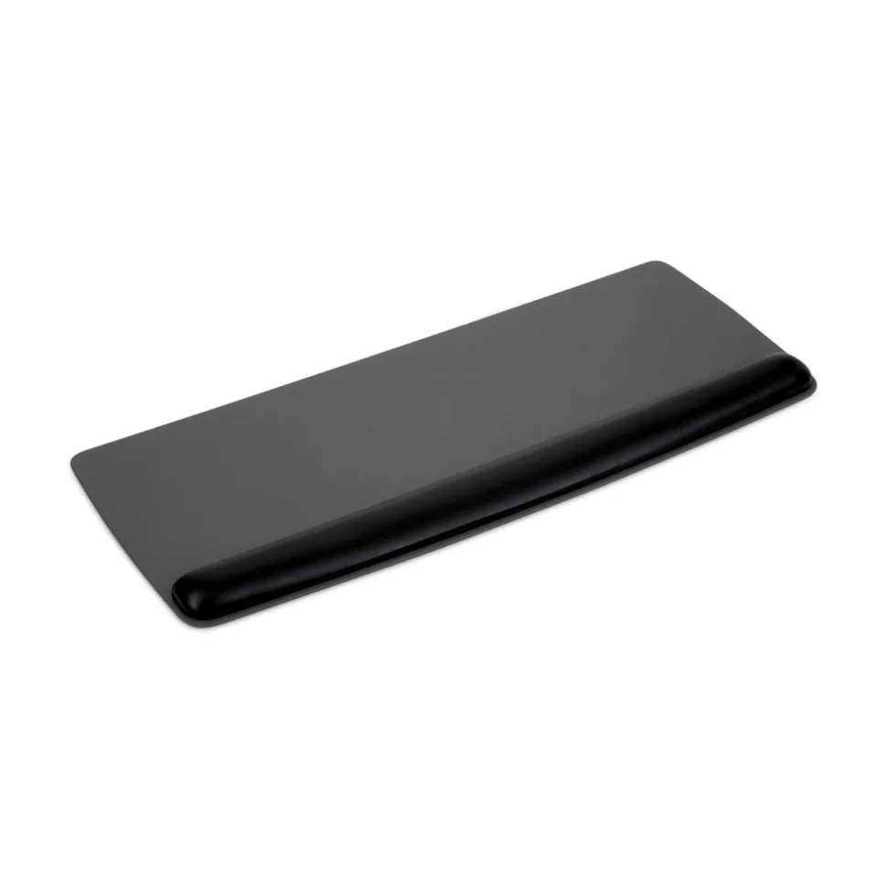 3M 25.5 in. x 10.6 in. Antimicrobial Gel Mouse Pad/Keyboard Wrist Rest Platform - Black/Silver