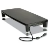 3M 21.6 in. x 9.4 in. x 2.7 in. to 3.9 in. Supports 33 lbs. Monitor Stand - Black/Clear