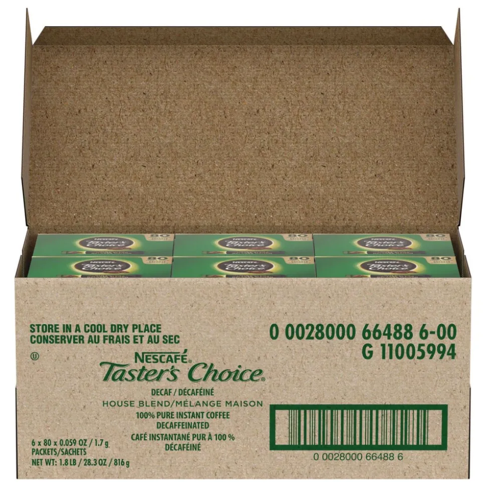 Nescafe 11005994 0.06 oz Taster's Choice Stick Pack - Decaf (480/Carton)