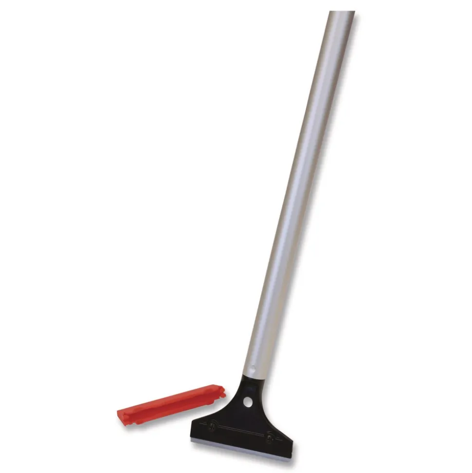 Nexstep Commercial Products MaxiPlus Window and Floor Scraper, 4-in Blade Width, 48-in Handle Length