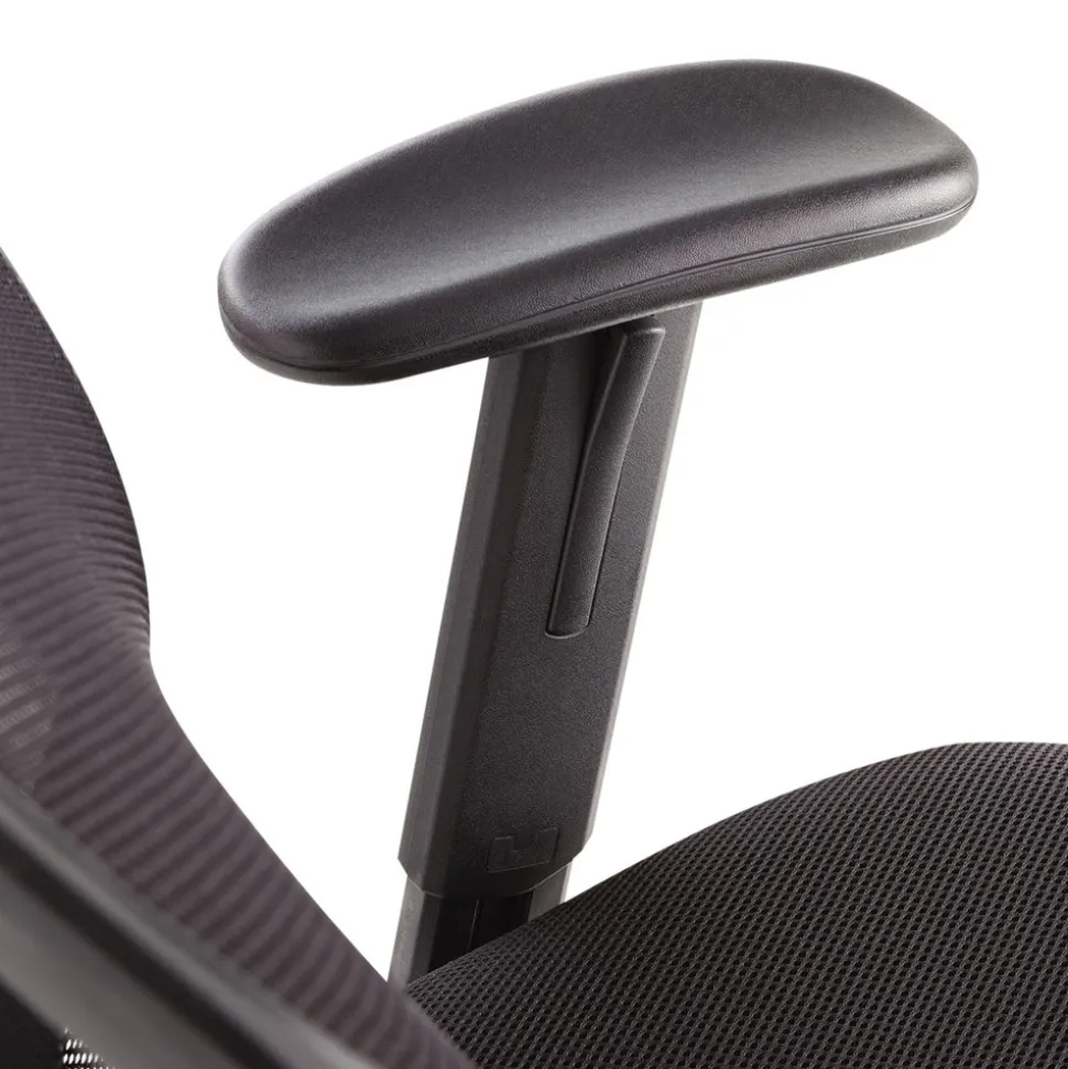 OIF Swivel/tilt Mesh Task Chair (Height Adjustable T-Bar Arms-Black/chrome)