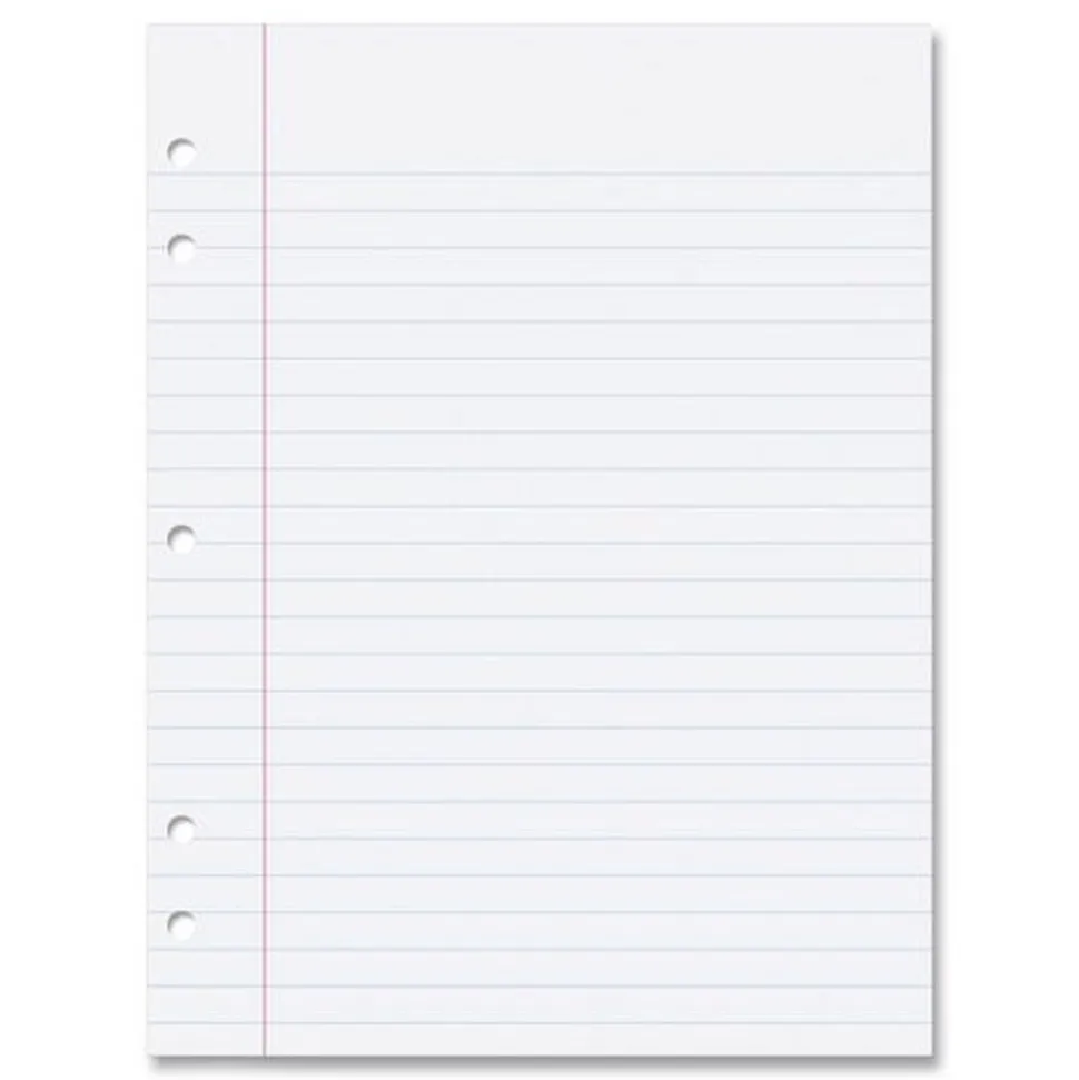 Pacon 8 in. x 10.5 in. 5-Hole Wide/Legal Rule Composition Paper (500/Pack)