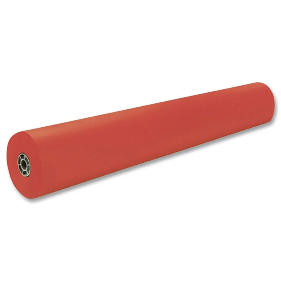 Pacon 35 lbs. Wrapping Weight 36 in. x 1000 ft. Rainbow Duo-Finish Colored Kraft Paper - Orange (1-Roll)