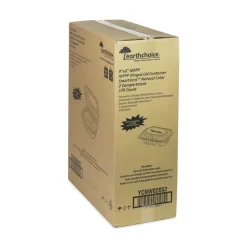 Pactiv Corp. 2-Compartment 9 x 6 x 3.1 EarthChoice Vented Microwavable MFPP Plastic Hinged Lid Container - White (170/Carton)