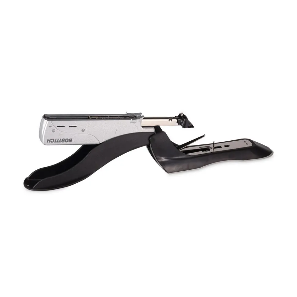 PaperPro Spring-Powered Premium Heavy-Duty Stapler with 100-Sheet Capacity - Black/Silver