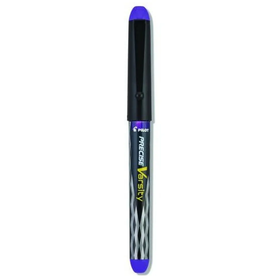 Pilot Varsity Medium 1 mm Fountain Pen - Purple Ink/Clear/Black/Purple Barrel