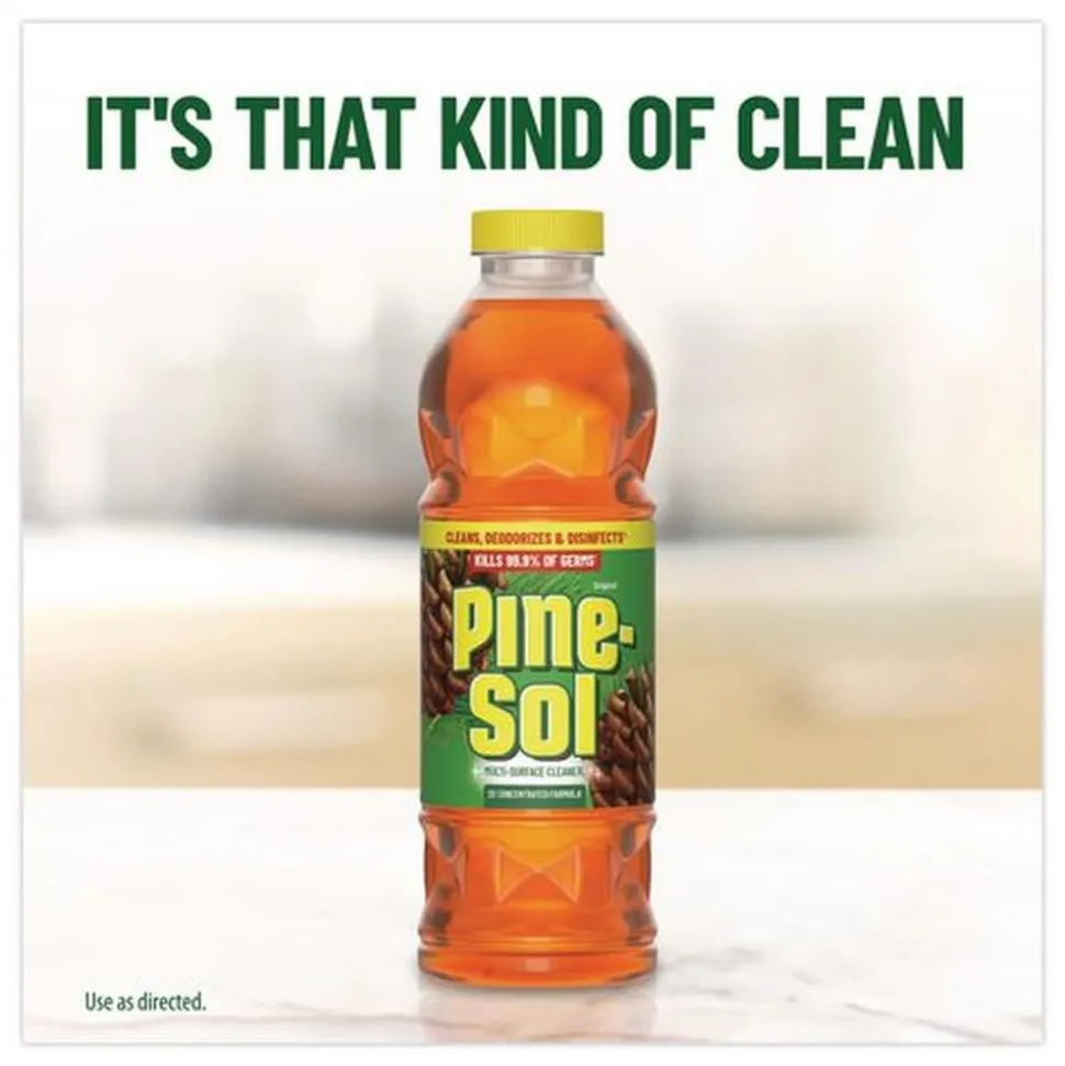 Pine-Sol 60149CT 20 oz. Bottle Multi-Surface Concentrated Disinfectant Cleaner - Pine Scent (8/Carton)