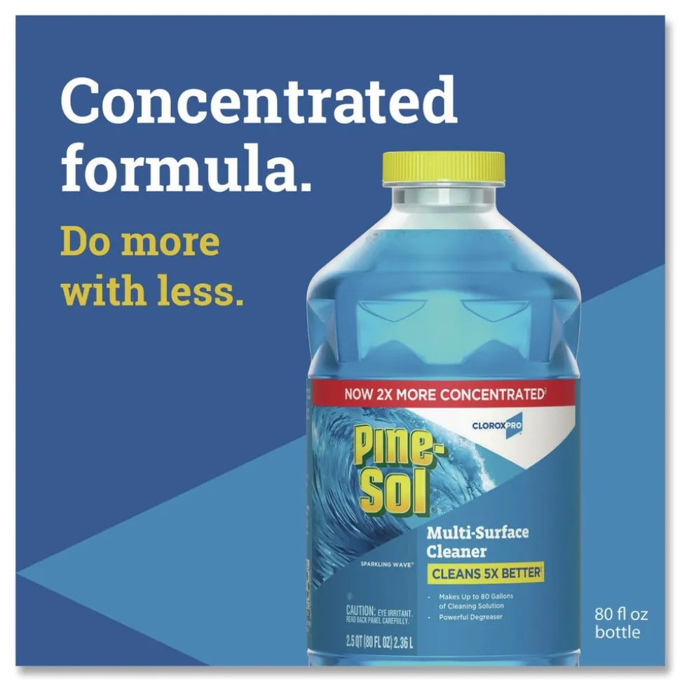Pine-Sol 80 oz. CloroxPro Concentrated Multi-Surface Cleaner - Sparkling Wave Scent