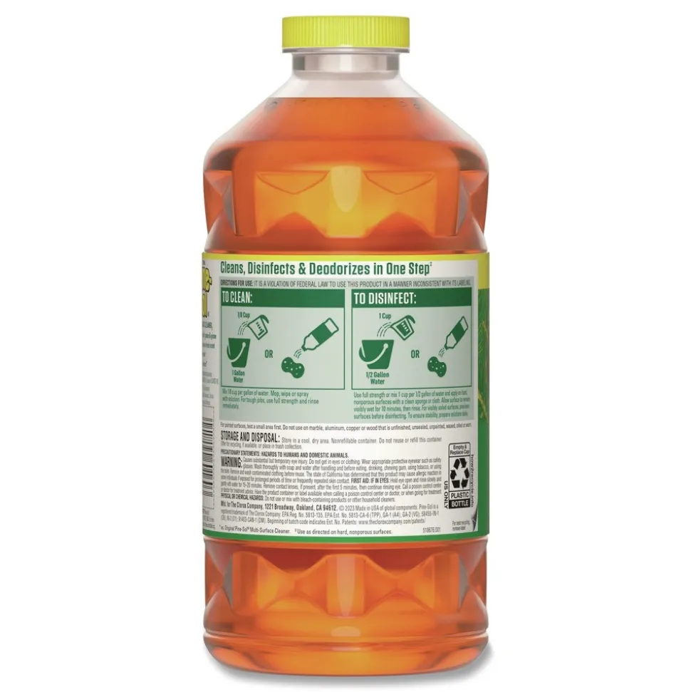 Pine-Sol 80 oz. Concentrated Multi-Surface Disinfectant Cleaner - Pine Scent (6/Carton)