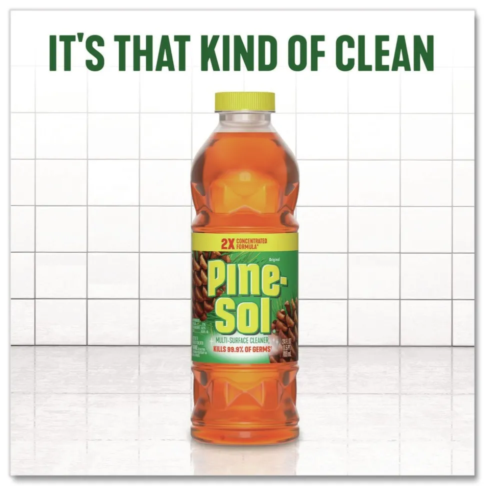 Pine-Sol 80 oz. Concentrated Multi-Surface Disinfectant Cleaner - Pine Scent (6/Carton)