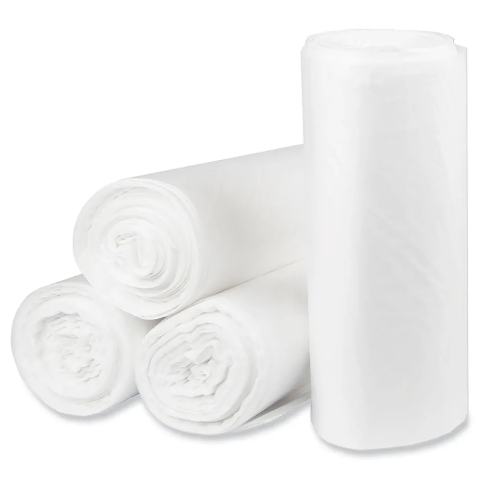 Pitt Plastics Eco Strong Plus 40 in. x 46 in. 16 mic 40 Gallon Can Liners - Natural (250/Carton)