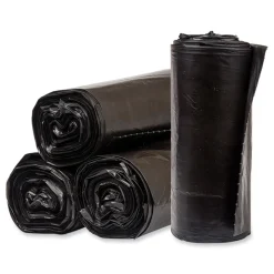 Pitt Plastics 40 in. x 46 in. 1.7 mil 40 gal. Eco Strong Plus Can Liners - Black (100/Carton)