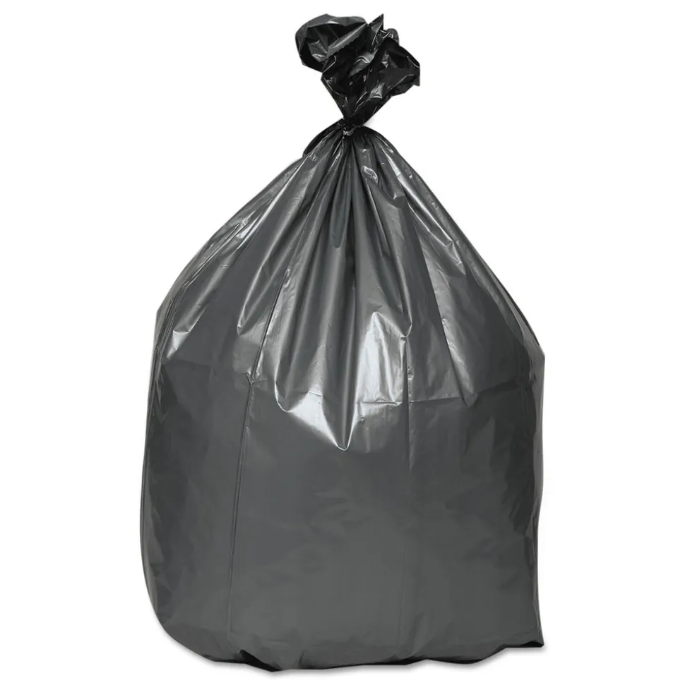 Platinum Plus 1507253 30 in. x 36 in. 30-Gallon 1.35 mil. Can Liners - Gray (100/Carton)