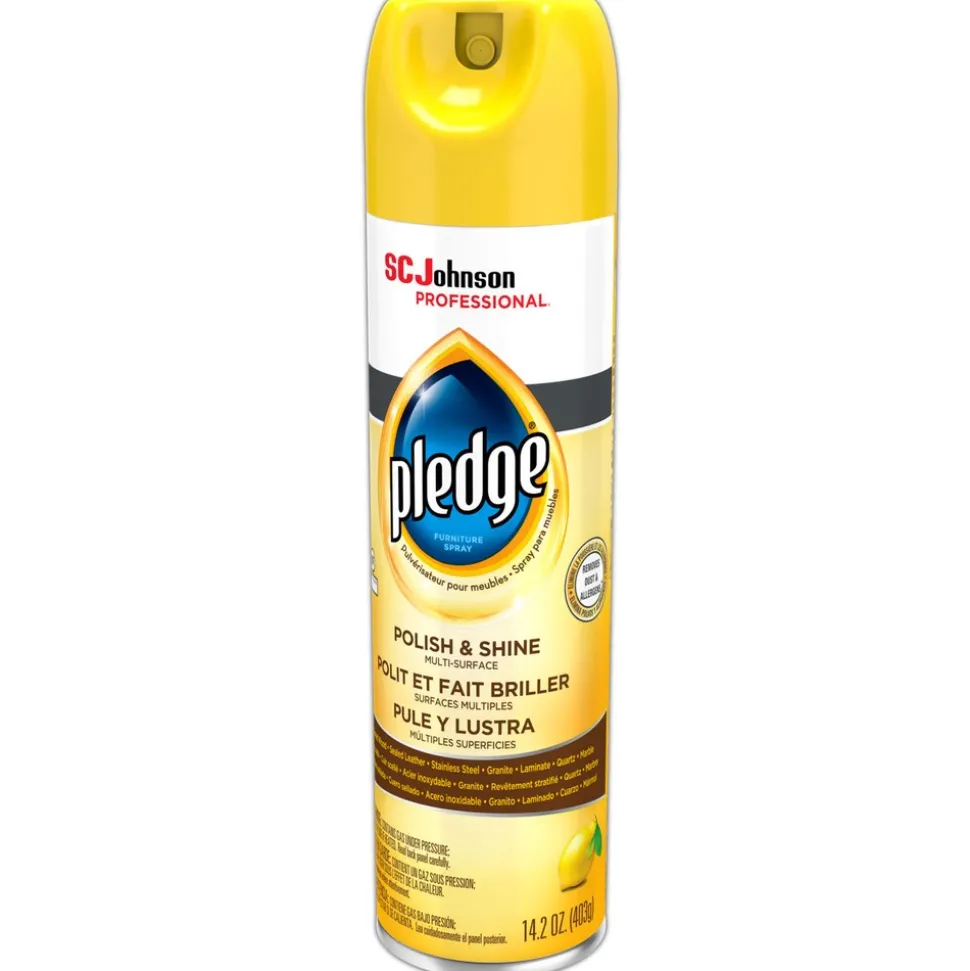 Pledge 14.2 oz. Aerosol Can Furniture Polish - Lemon (6/Carton)
