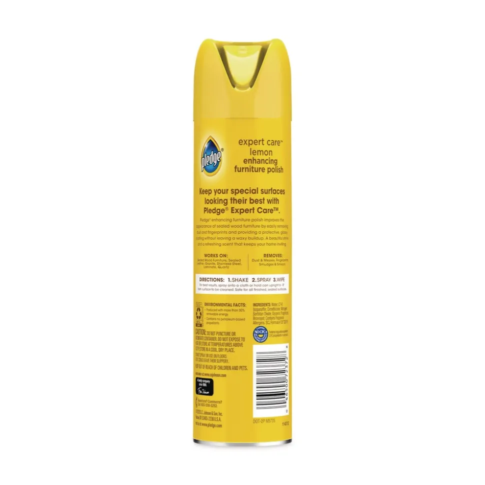 Pledge 9.7 oz. Aerosol Spray Furniture Polish - Lemon (6/Carton)