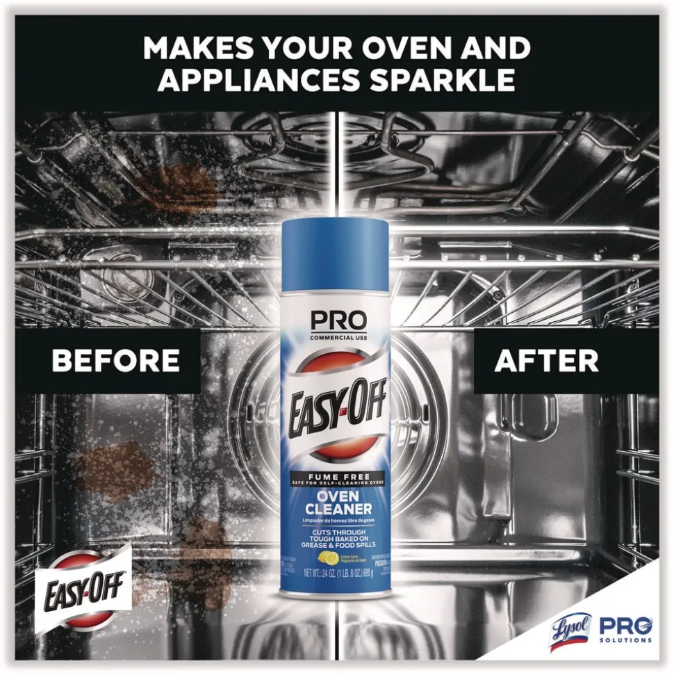 Professional EASY-OFF 24 oz. Aerosol Spray Fume-Free Max Foam Oven Cleaner - Lemon