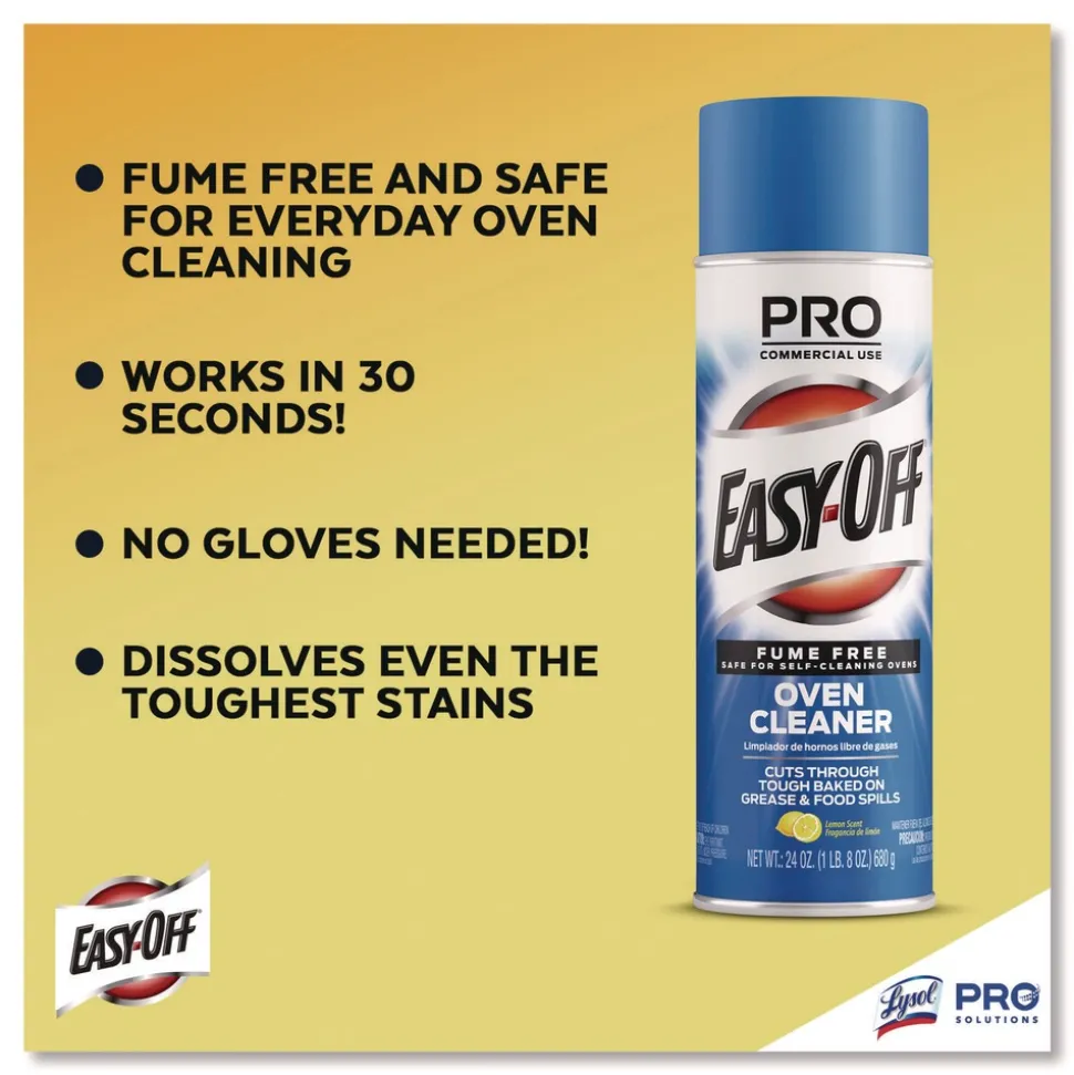 Professional EASY-OFF 24 oz. Aerosol Spray Fume-Free Max Foam Oven Cleaner - Lemon