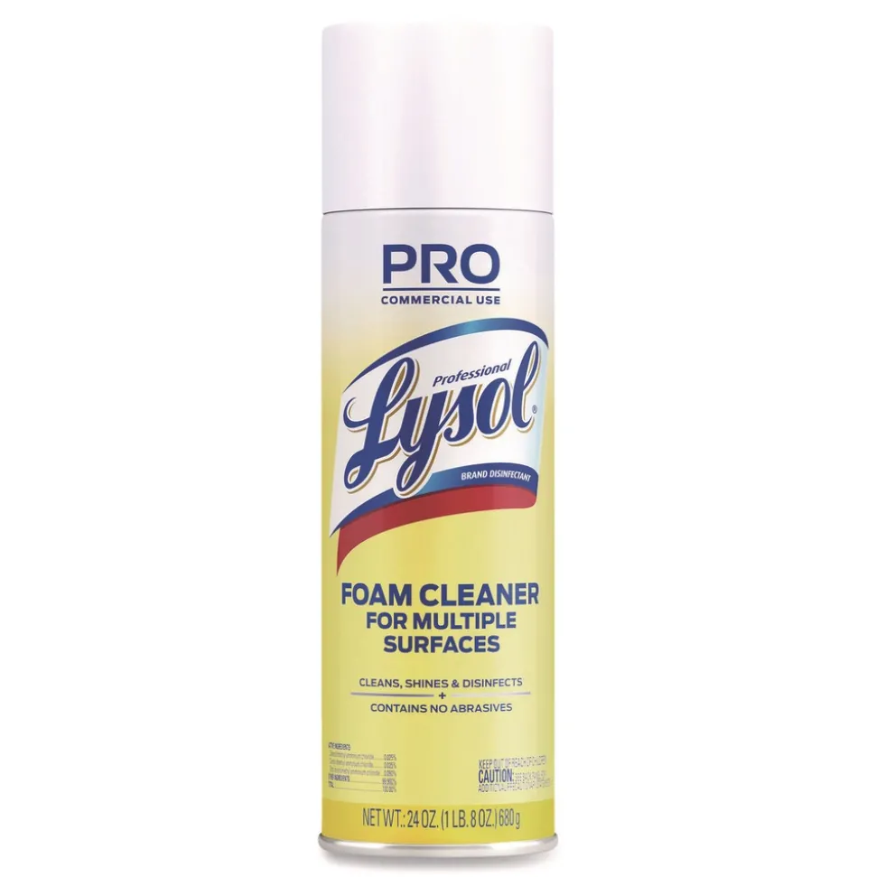 Professional LYSOL Brand 24 oz. Aerosol Spray Disinfectant Foam Cleaner (12/Carton)