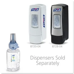 PURELL 8703-04 700 mL Fragrance Free Green Certified Advanced Refreshing Gel Hand Sanitizer for ADX-7 (4/Carton)