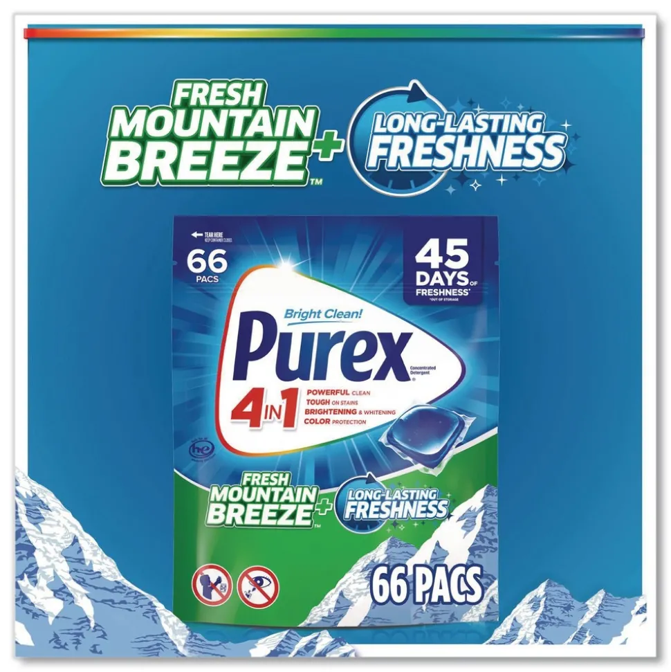 Purex 4-in-1 Laundry Detergent Pacs (4/Carton)