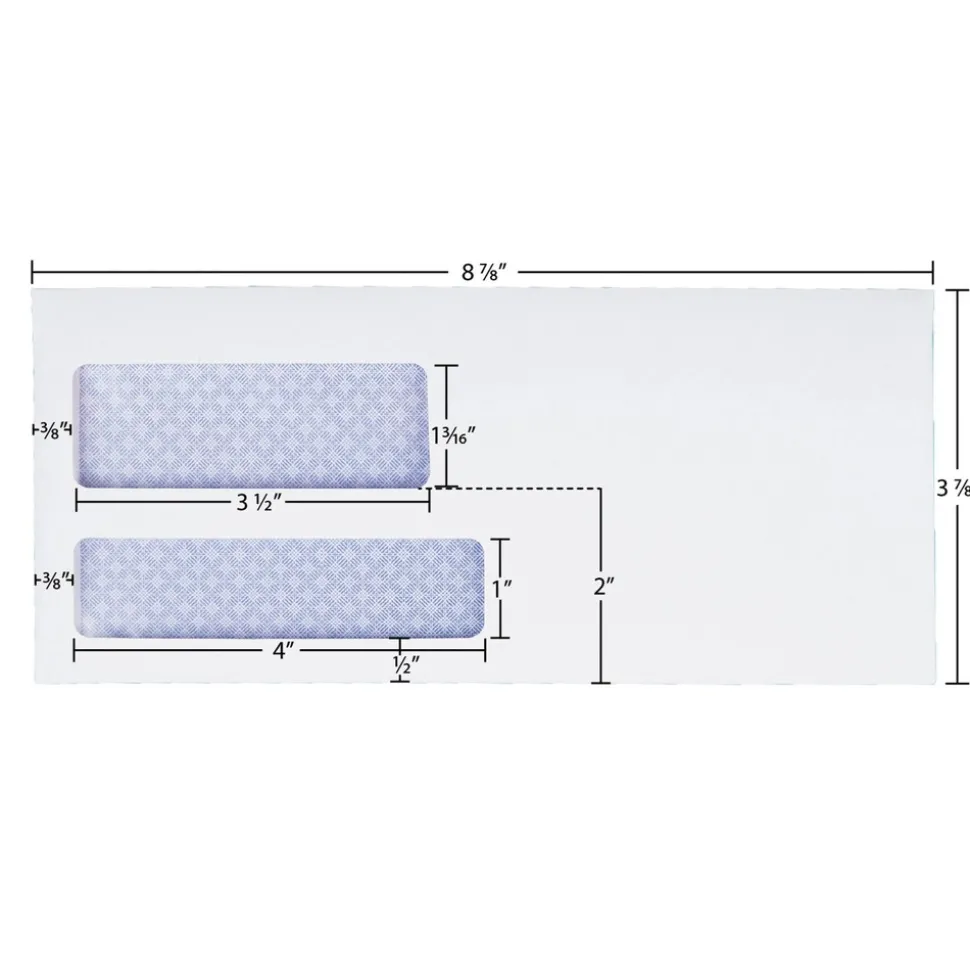 Quality Park 3.88 in. x 8.88 in. #9 Commercial Flap Self-Adhesive Closure Reveal-N-Seal Envelope - White (500/Box)