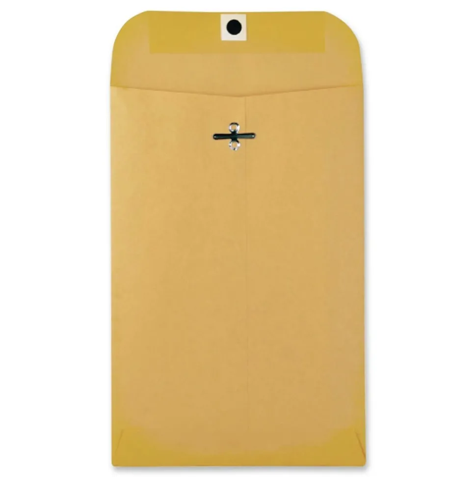 Quality Park 6 in. x 9 in. #55 Square Flap Clasp/Gummed Closure Clasp Envelope - Brown Kraft (500/Carton)