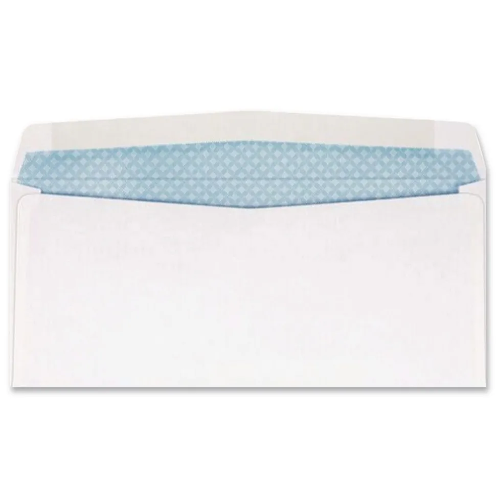 Quality Park 3.63 x 8.63 Commercial Flap Gummed Closure Security Tint Window Envelope - White (500/Box)