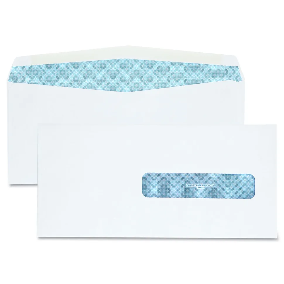 Quality Park 4.5 x 9.5 Security Tinted Insurance Claim Form Envelope - White (500/Box)