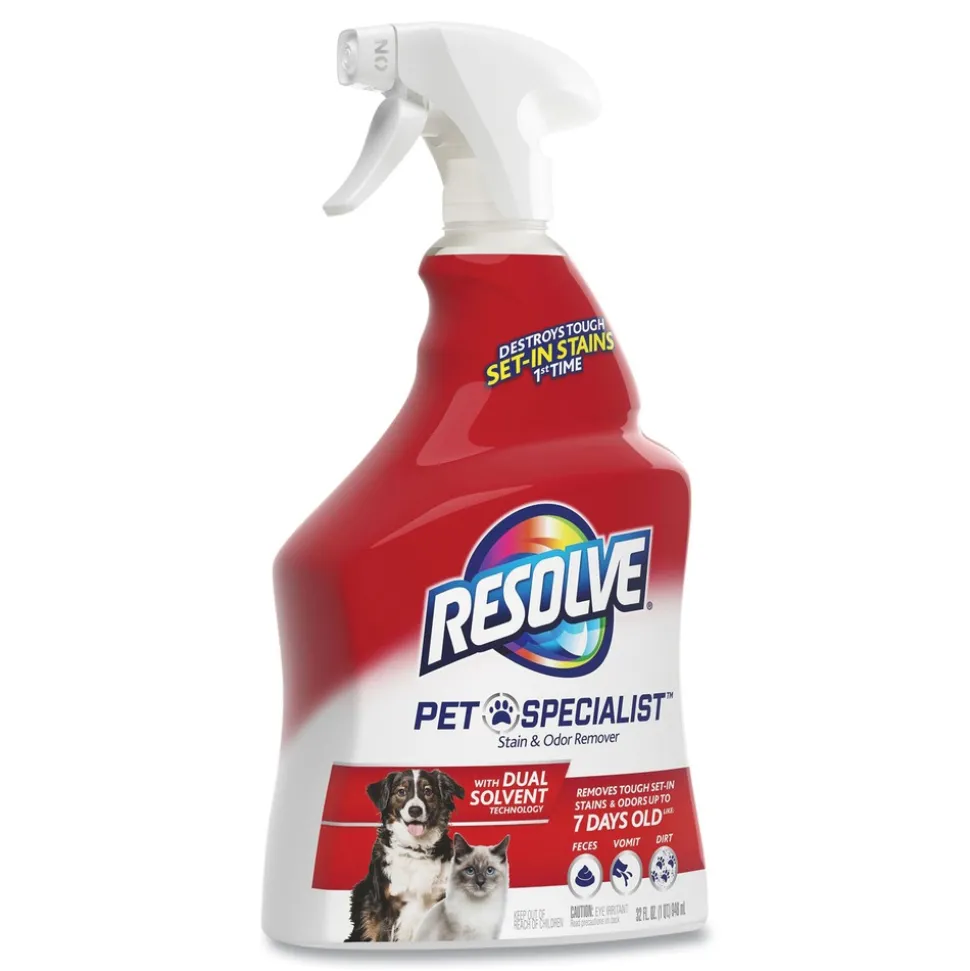 RESOLVE Pet Specialist 32 oz. Trigger Spray Bottle Stain and Odor Remover - Citrus (12/Carton)