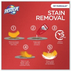 RESOLVE Pet Specialist 32 oz. Trigger Spray Bottle Stain and Odor Remover - Citrus (12/Carton)