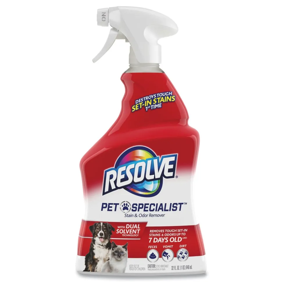 RESOLVE Pet Specialist 32 oz. Trigger Spray Bottle Stain and Odor Remover - Citrus (12/Carton)