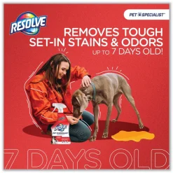 RESOLVE Pet Specialist 32 oz. Trigger Spray Bottle Stain and Odor Remover - Citrus (12/Carton)