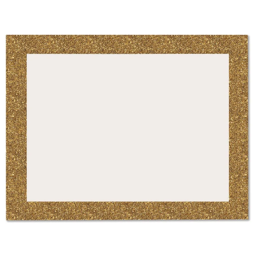 Royal Brites 22 in. x 28 in. Heavyweight Glitter Poster Board - White with Gold Border (25/Pack)