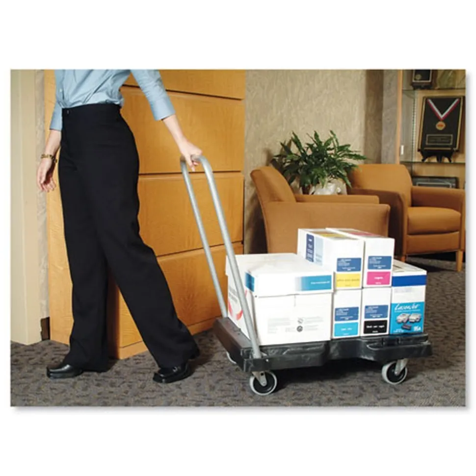 Rubbermaid Commercial 20.5 in. x 32.5 in. 250 lbs. Capacity Utility-Duty Home/Office Cart Platform - Black