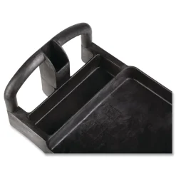Rubbermaid Commercial 17.13 in. x 38.5 in. x 38.88 in. 500 lbs. Capacity 2 Lipped Shelves Heavy-Duty Plastic Utility Cart - Black