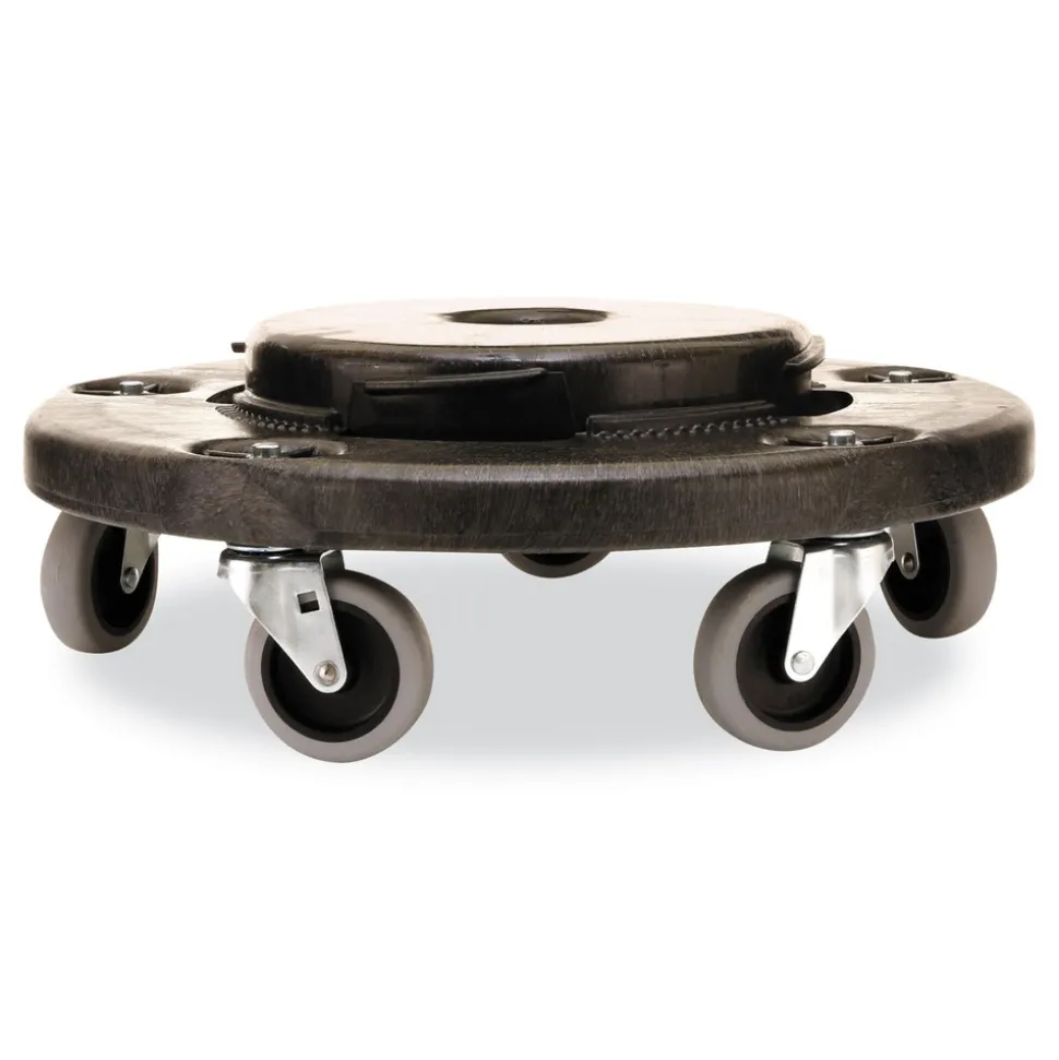 Rubbermaid Commercial 18.25 in. x 6.63 in. 250 lbs. Capacity Brute Quiet Dolly - Black