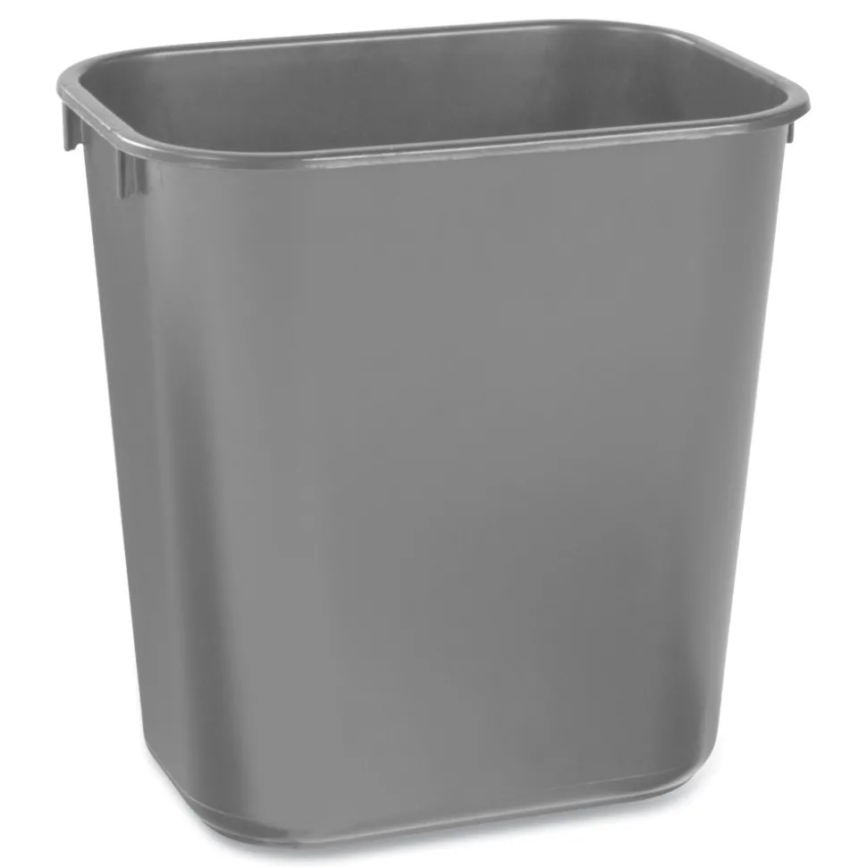 Rubbermaid Commercial 3.5-Gallon Rectangular Deskside Wastebasket - Black