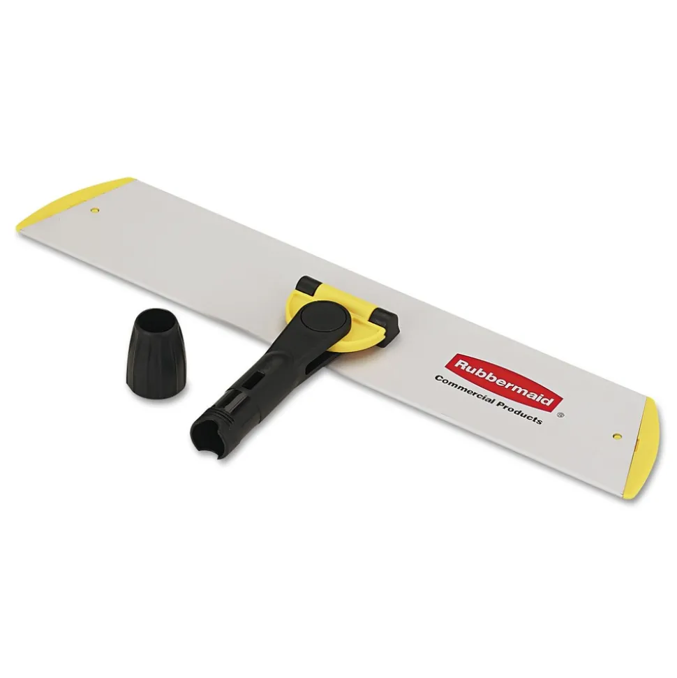Rubbermaid Commercial HYGEN HYGEN 17 in. Quick Connect Single-Sided Aluminum Wet/Dry Mop Frame - Yellow