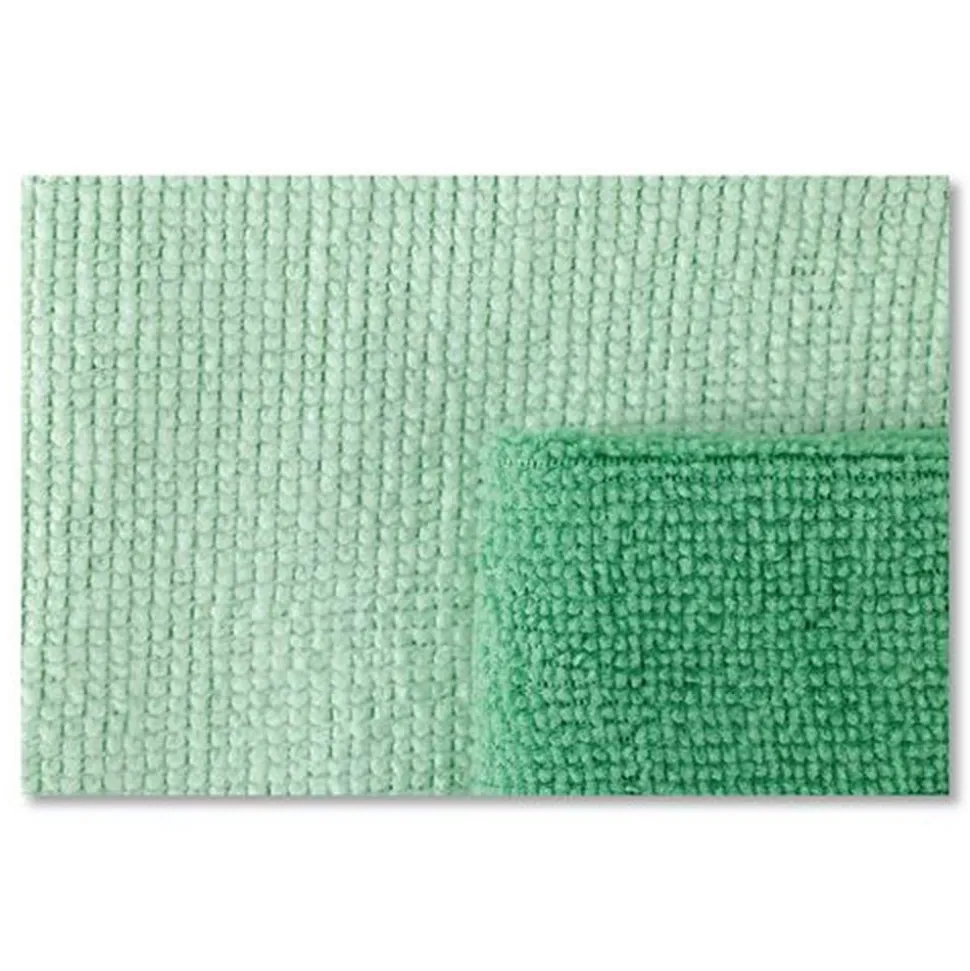 Rubbermaid Commercial 12 in. x 12 in. Microfiber Cleaning Cloths - Green (24/Pack)