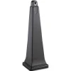 Rubbermaid Commercial 12.25 in. x 39.75 in. 1 gal. GroundsKeeper Pyramid Cigarette Waste Collector - Black
