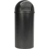 Rubbermaid Commercial Marshal 15-Gallon Plastic Round Classic Container - Brown