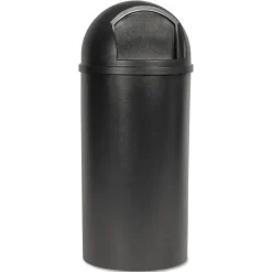 Rubbermaid Commercial Marshal 15-Gallon Plastic Round Classic Container - Brown