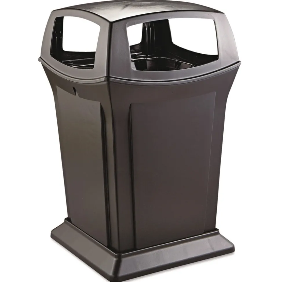 Rubbermaid Commercial Ranger 45-Gallon Fire-Safe Structural Foam Open-Style Container - Black