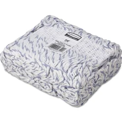Rubbermaid Commercial Web Foot Cotton/Synthetic Medium Finish Mop Head with 1 in. White Headband - White (6/Carton)